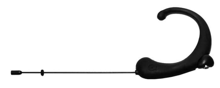 Que Audio DA12DL Single Cushion Omnidirectional Short Boom Headworn Microphone in Black with -45dB Sensitivity and NO Adapter (Required) DA12DL