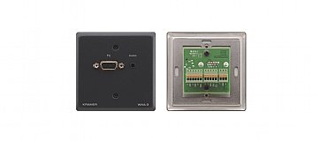 Kramer WXA-3/US(G) Passive Wall Plate, 15-pin HD And 3.5mm Stereo Audio