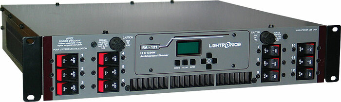 Lightronics RA121 12-Channel Rack Mount Dimmer, With DMX