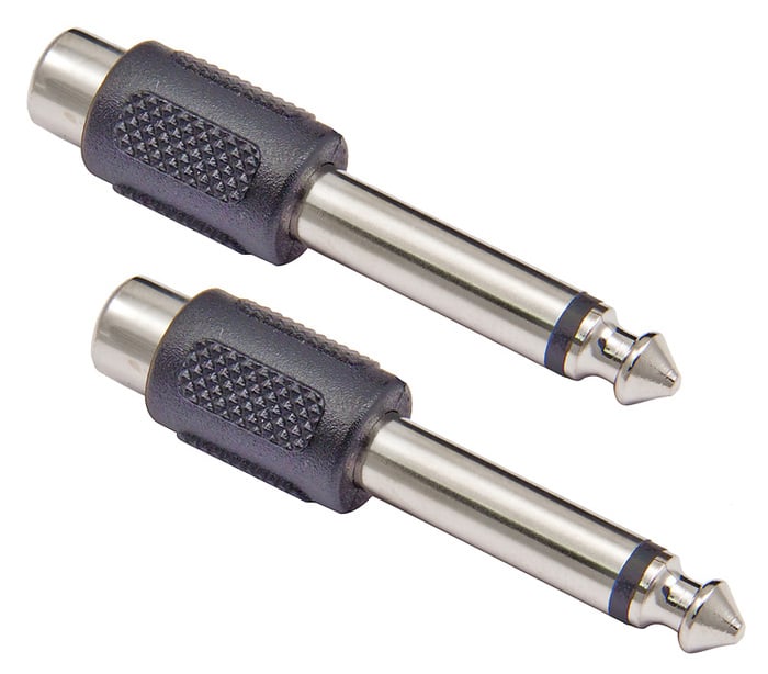 Cable Up RF-PM2-ADPTR RCA Female To 1/4" TS Male Adapter - 2-Pack