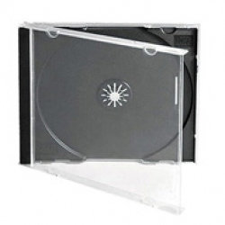 American Recordable Media JC1-5MM/B CD Jewel Case, Slimline, Black Tray JC1-5MM/B