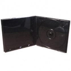 American Recordable Media PJB-1-O/B 1 Disc Poly Jewel Box, with overwrap, Black PJB-1-O/B