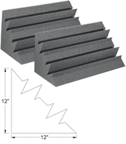 Auralex DSTLENCHA Bass Trap, Corner, LENRD, Designer Series, 1' x 1' x 2', Charcoal Gray, 8Ct. DSTLENCHA
