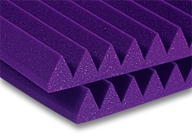 Auralex 2SF22CHA Foam, 2", StudioFoam, Wedge, 2 x 2, Charcoal (Purple shown) 2SF22CHA