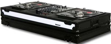 Odyssey FFXBM12WBL Flight FX Series DJ Coffin with Wheels, for 2 Turntables in "Battle Mode" & a 12" W Mixer FFXBM12WBL