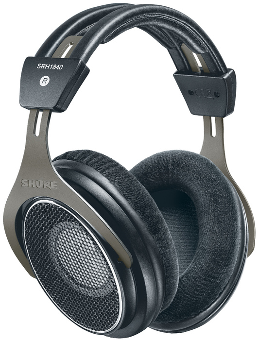 Shure SRH1840 Professional Open-Back Headphones With Detachable Cable And Velour Ear Cushions