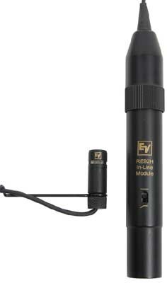 Electro-Voice RE92H Hanging Choir Mic with 25' Cable, Black RE92H