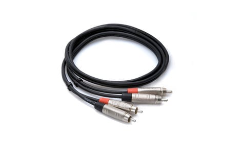 Hosa HRR-015X2 Pro Stereo Interconnect Cable, Dual REAN RCA to Same, 15ft HRR-015X2