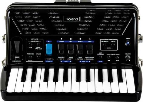 Roland FR-1X V-Accordion - Black Compact Digital Piano-style Accordion With Speakers