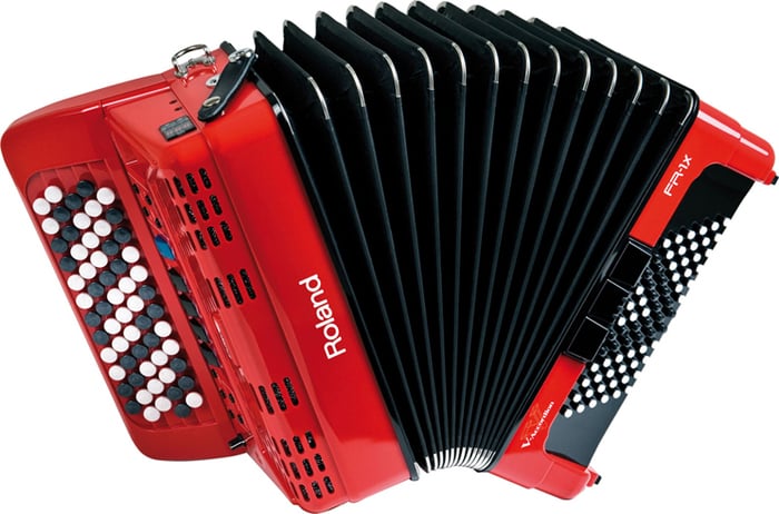 Roland FR-1XB V-Accordion Lite - Red Compact Digital Button Accordion With Speakers