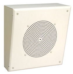 Bogen MB8TSLVR 8" Angled Metal Box Wall Speaker 4W With Recessed Volume Control