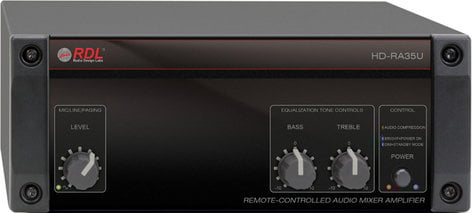Radio Design Labs HD-RA35U 35 Watt, 4/8 Ohm Remote Mixer Amplifier with Power Supply HD-RA35U