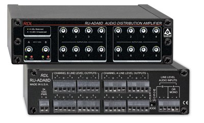 Radio Design Labs RU-ADA8D 2x8 Stereo Audio Distribution Amplifier RUADA8D