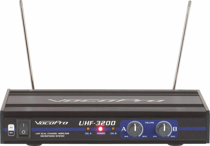 VocoPro UHF3200 Wireless Dual Channel Mic System UHF-3200