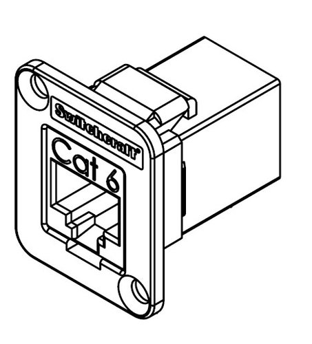 Switchcraft EHRJ45P6 Cat6 Feedthru, Unsheidled EHRJ45P6