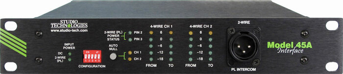 Studio Technologies MODEL 45A 2 Wire to 4 Wire Interface MODEL-45A