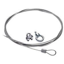 Bogen CK10 10' Safety Cable Kit, Silver