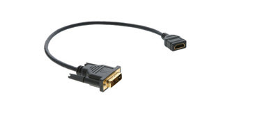 Kramer ADC-DM/HF DVI To HDMI, Male To Female Adapter Cable (1')