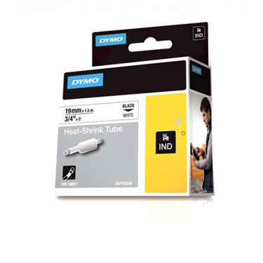 Dymo 18057 3/4" Industrial White Heat Shrink Tape For Rhino Label Printers
