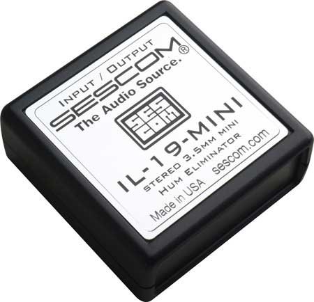Sescom IL-19-MINI Inline Hum Eliminator for 1/8" Stereo Runs IL-19-MINI