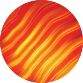 Rosco 33001 ColorWaves Glass Gobo, Red Waves