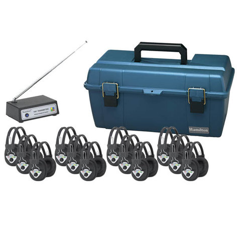 HamiltonBuhl LCP/12/901 12 Station Wireless Listening Center, 12 W901 Headphones with W900 Transmitter LCP/12/901