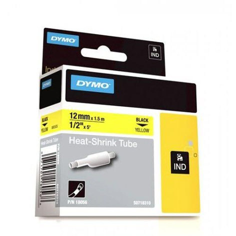 Dymo 18056 1/2" Industrial Yellow Heat Shrink Tape For Rhino Label Printers