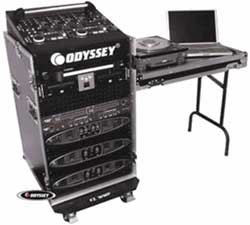 Odyssey FZ1316W-DLX Pro Rack Case With Wheels And Table, 13 Unit Top Rack, 16 Unit Bottom Rack