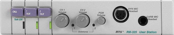 RTS RM325/A5F 2-Channel Headset User Station with A5F Connector RM325/A5F