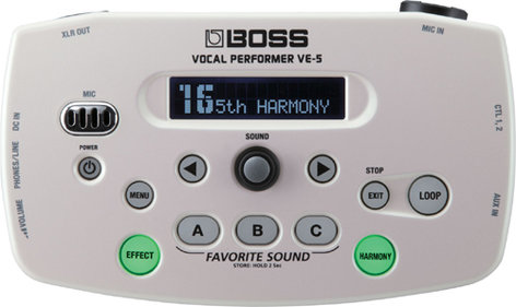 Boss VE5-WH Vocal Effects Processor, White VE5-WH