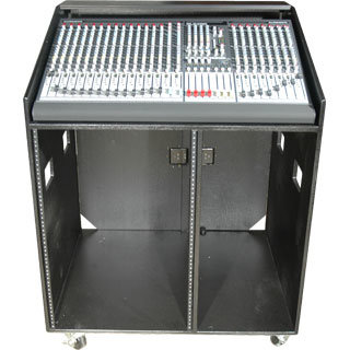 Grundorf COMBO-B1642C 16RU, 42" Wide Studio Series Mixer/Rack Combo Case With Compartment