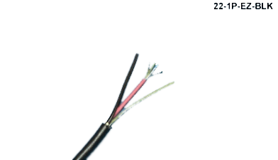 Liberty AV Solutions 22-1P-EZ-BLK Qwikstrip 22/1P Broadcast Audio Cable, 1000ft Reel 22-1P-EZ-BLK