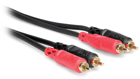 Hosa CRA-201AU 1m (6.6ft) Stereo Interconnect Audio Cable - Dual Gold Plated RCA Male to Same CRA201AU