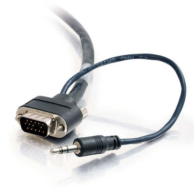 Cables To Go 40176 Cable, VGA+3.5mm, Plenum-Rated, 25' 40176-CTG