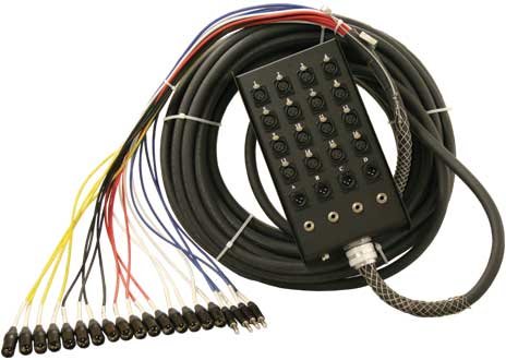 RapcoHorizon Music P24X4-150 150 ft. 28-Channel 24x4 Snake with 1/4" Returns on Fan P24X4-150-RAPCO