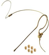 Point Source Audio CO-3-KIT-SE-BE Beige Earworn CO-3 Microphone with Dual Earset Clip, Windscreens, 3.5mm Locking Connector for Sennheiser Wireless Systems CO-3-KIT-SE-BE
