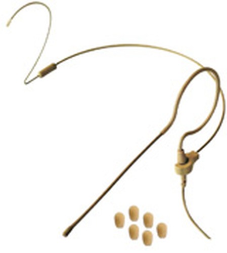 Point Source Audio CO-5W-KIT-SE-BE Beige Waterproof CO-5 Earworn Mic with Dual Earset Clip, Windscreens, 3.5mm Locking Connector for Sennheiser Wireless Systems CO-5W-KIT-SE-BE