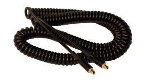Que Audio QCBL6 Male to Male 30cm Compact Thread End Curly Cable QCBL6