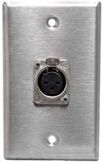 RapcoHorizon Music SP-1D5F Single-Gang Wall Plate with 5-Pin XLR-F SP-1D5F
