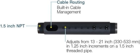Premier Mounts APP-1321 1.5" NPT Adjustable Height Pipe Adapter APP-1321