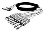 Pro Co MT8QR-3 3 ft. 8-Channel 1/4" TS Fan to RCA Fan Studio Patch Snake MT8QR-3