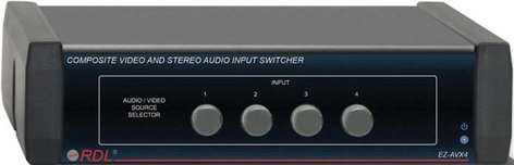 Radio Design Labs EZ-AVX4 4x1 Composite Video & Stereo Audio Input Switcher EZ-AVX4