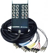 Pro Co RM2404FBQ-175 175 ft. 24-Channel RoadMASTER Multipair Audio Snake with Stage Box and Fan with 24 Sends, 4x 1/4" TRS Returns RM2404FBQ-175