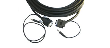 Kramer CP-GMA/GMA-XL-50 15-pin HD to 15-pin HD & Audio Plenum Cable with a 45° Side-Angled Connector (50') CP-GMA/GMA-XL-50