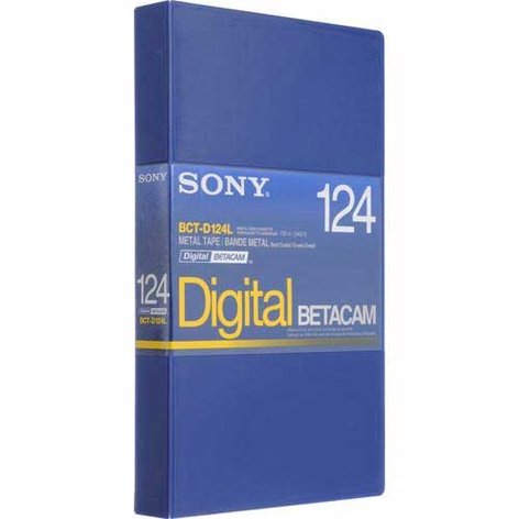 Sony BCTD124L Digital Betacam Tape, 124 Mins