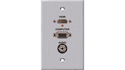 PanelCrafters PC-G1795-E-P-C Single Gang (1) HDMI, (1) VGA, (1) 3.5mm Wall Plate