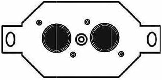 Pro Co STP2-S Wall Plate with 2x Neutrik D-Style Punched Holes, Stainless Steel STP2S