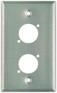 Pro Co WPUBA1013 Single Gang Wallplate With 2 D-Series Punches, Black