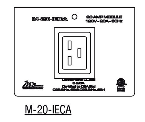 Middle Atlantic M-20-IECA Single Gang 20A MPR IEC Module