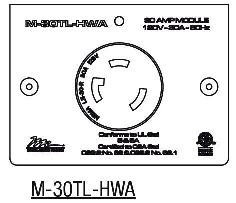 Middle Atlantic M-30TL-HWA HardWired 30A MPR Twist Lock L5-30R
